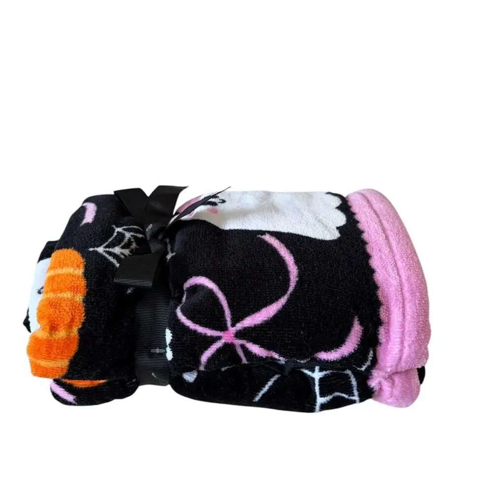4pc Kassafina Coquette Halloween Towel Set- 2 Hand 2 Bath 100% Cotton NEW